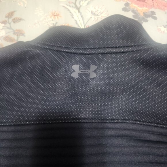 Under Armour Men's 1/4 Zip Sweatshirt Black Size Large - Picture 8 of 11